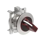 LOVATO ELECTRIC - COMMUTATEUR LUMINEUX SÉRIE PLAT. Ø30mm FLAT MÉTAL, 3 POSITIONS, 1 - 0 < 2 ROUGE