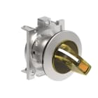 LOVATO ELECTRIC - COMMUTATEUR LUMINEUX SÉRIE PLATINUM Ø30mm FLAT MÉTAL, 2 POSITIONS, 0 < 1 JAUNE