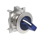 LOVATO ELECTRIC - COMMUTATEUR LUMINEUX SÉRIE PLAT. Ø30mm FLAT MÉTAL, 3 POSITIONS, 1 - 0 - 2 BLEU
