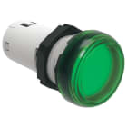 LOVATO ELECTRIC - VOYANT LED MONOBLOC LUMIÈRE FIXE Ø22mm PLAT. CHRO. PLASTIC, VERT 380?415VAC