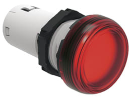 LOVATO ELECTRIC - VOYANT LED MONOBLOC LUMIÈRE FIXE Ø22mm PLAT. CHRO. PLASTIC, ROUGE, 48VAC/DC