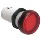 LOVATO ELECTRIC - VOYANT LED MONOBLOC LUMIÈRE FIXE Ø22mm PLAT. CHRO. PLASTIC, ROUGE, 12VAC/DC