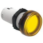 LOVATO ELECTRIC - VOYANT LED MONOBLOC LUMIÈRE FIXE Ø22mm PLAT. CHRO. PLASTIC, JAUNE 380?415VAC