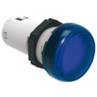 LOVATO ELECTRIC - VOYANT LED MONOBLOC LUMIÈRE FIXE Ø22mm SÉRIE PLAT. CHRO. PLASTIC, BLEU, 12VAC/DC