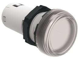 LOVATO ELECTRIC - VOYANT LED MONOBLOC LUMIÈRE FIXE Ø22mm SÉRIE PLAT. CHRO. PLASTIC, BLANC, 230VAC