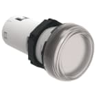 LOVATO ELECTRIC - VOYANT LED MONOBLOC LUMIÈRE FIXE Ø22mm PLAT. CHRO. PLASTIC, BLANC, 24VAC/DC