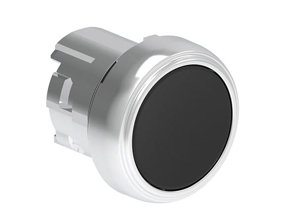 LOVATO ELECTRIC - Bouton poussoir affleurant a accrochage serie Platinum metal Ø22mm noir