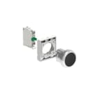 LOVATO ELECTRIC - KIT Bouton-poussoir en MÉT, plat, noir avec socle de fix, 1 fermeur