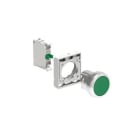LOVATO ELECTRIC - KIT Bouton-poussoir en MÉT, plat, vert avec socle de fix, 1 fermeur
