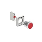 LOVATO ELECTRIC - KIT Bouton-poussoir en MÉT, plat, rouge avec socle de fix, 1 fermeur