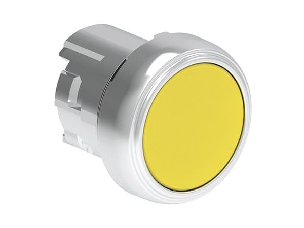 LOVATO ELECTRIC - Bouton poussoir affleurant a impulsion serie platinum metal Ø22mm jaune