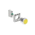 LOVATO ELECTRIC - KIT Bouton-poussoir en MÉT, plat, jaune avec socle de fix, 1 fermeur