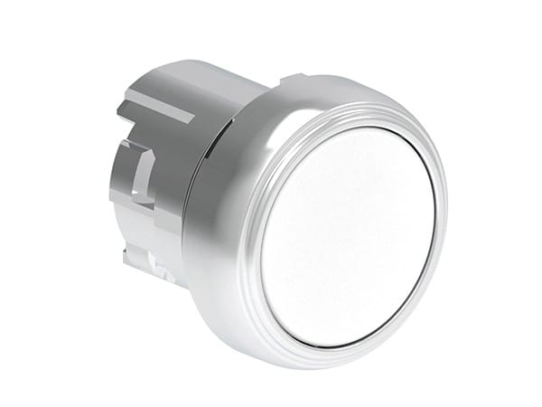 LOVATO ELECTRIC - Bouton poussoir affleurant a accrochage serie Platinum metal Ø22mm blanc