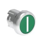 LOVATO ELECTRIC - Bouton poussoir affleurant a impulsion serie platinum metal Ø22mm vert "I"
