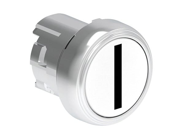 LOVATO ELECTRIC - Bouton poussoir affleurant a impulsion serie platinum metal Ø22mm blanc "I"