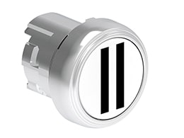 LOVATO ELECTRIC - Bouton poussoir affleurant a impulsion serie platinum metal Ø22mm blanc "II"