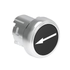 LOVATO ELECTRIC - Bouton poussoir affleurant a impulsion serie platinum metal Ø22mm noir "?"