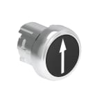LOVATO ELECTRIC - Bouton poussoir affleurant a impulsion serie platinum metal Ø22mm noir "?"