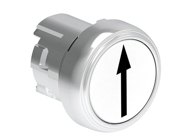 LOVATO ELECTRIC - Bouton poussoir affleurant a impulsion serie platinum metal Ø22mm blanc "?"