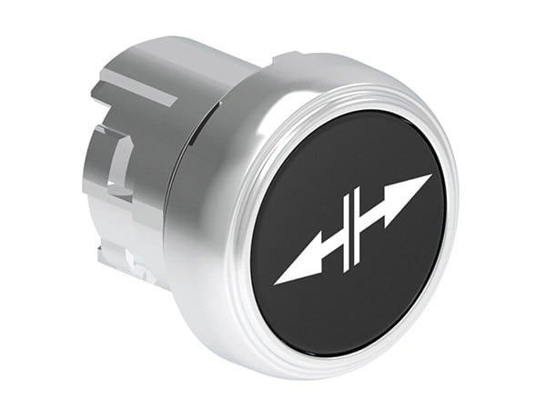 LOVATO ELECTRIC - Bouton poussoir affleurant a impulsion serie platinum metal Ø22mm noir "? ?? "