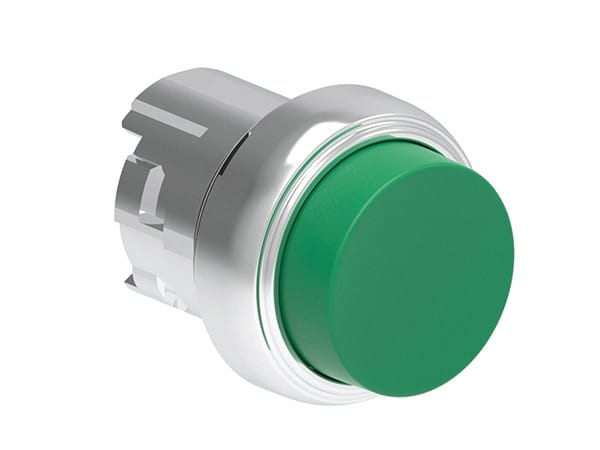 LOVATO ELECTRIC - Bouton poussoir depassant a impulsion serie Platinum metal Ø22mm vert