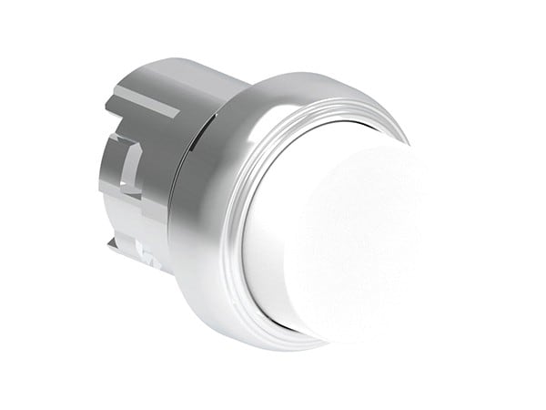 LOVATO ELECTRIC - Bouton poussoir depassant a impulsion serie Platinum metal Ø22mm blanc