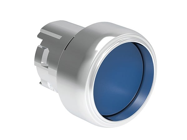 LOVATO ELECTRIC - Bouton poussoir rentrant a impulsion serie Platinum metal Ø22mm bleu