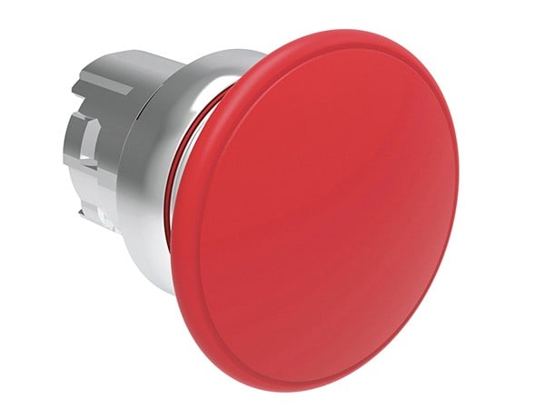 LOVATO ELECTRIC - Bouton "coup de poing" impulsion série Platinum Ø22mm métal Ø40mm, rouge