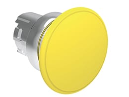 LOVATO ELECTRIC - Bouton "coup de poing" impulsion série Platinum Ø22mm métal Ø40mm, jaune