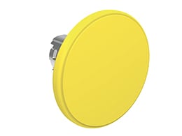 LOVATO ELECTRIC - Bouton "coup de poing" impulsion série Platinum Ø22mm métal Ø60mm, jaune