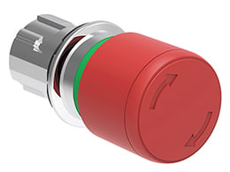 LOVATO ELECTRIC - Bouton "coup de poing" tour pr deverouil. PLAT. Arrêt ISO13850 Rou.