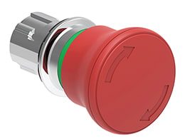 LOVATO ELECTRIC - Bouton "coup de poing" tour pr deverouil. MÉT Ø40mm Arrêt ISO 13850 Rou.