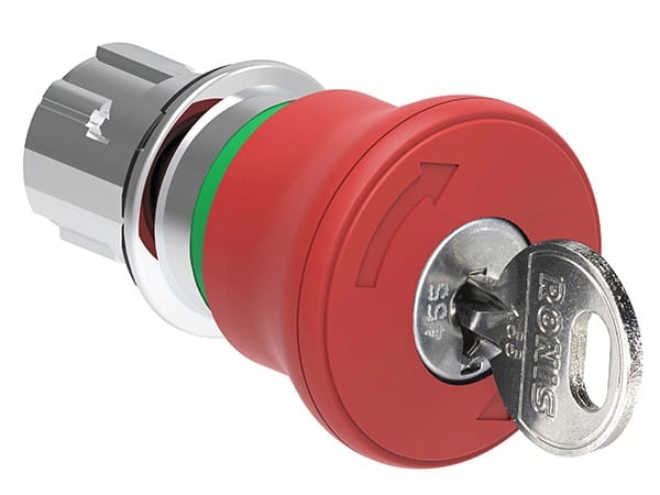 LOVATO ELECTRIC - Bouton "coup de poing" MÉT tourner la clé xdeverouiller Ø40mm. xarrêt normal