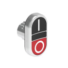 LOVATO ELECTRIC - Bouton poussoir double touche affleurant, a IMP PLAT. Ø22mm MÉT noir-rouge I-0