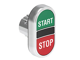 LOVATO ELECTRIC - Bouton poussoir double touche affleurant, a IMP MÉT vert-rouge START-STOP