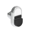 LOVATO ELECTRIC - Bouton poussoir double touche 1 affleurant + 1 depassant a IMP MÉT blanc-noir