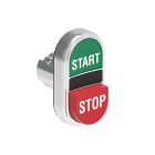LOVATO ELECTRIC - Bouton poussoir double touche 1 affleurant + 1 depassant, IMP vert-ro START-STOP