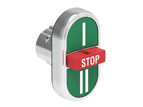 LOVATO ELECTRIC - Bouton poussoir triple touche, a IMP, 2 Boutons affleurants + 1 Bouton depassant