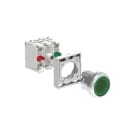 LOVATO ELECTRIC - KIT bouton-poussoir lum. en MÉT, plat, vert/éclairé LED blanc 185-265VA
