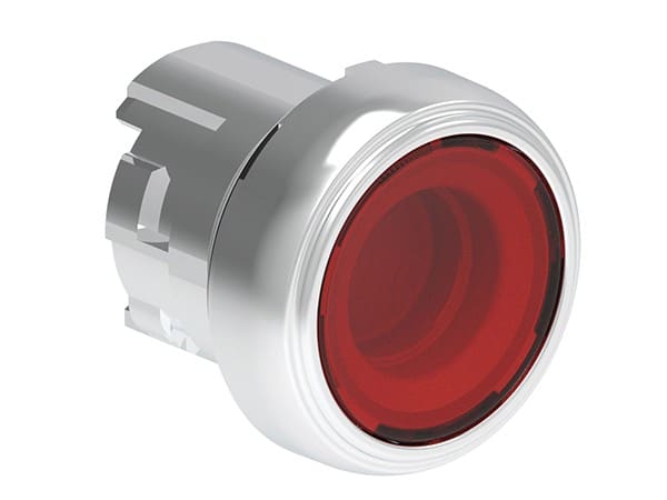 LOVATO ELECTRIC - Bouton poussoir lumineux affleurant a accrochage serie PLAT. metal Ø22mm rouge