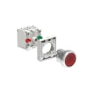 LOVATO ELECTRIC - KIT bouton-poussoir lum. en MÉT, plat, rouge/éclairé LED blanc 12-30VAC/DCF