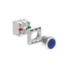 LOVATO ELECTRIC - KIT bouton-poussoir lum. en MÉT, plat, bleu/éclairé LED blanc 12-30VAC/DC