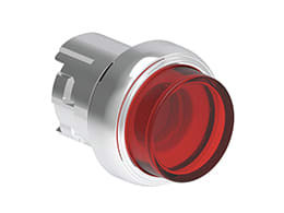 LOVATO ELECTRIC - Bouton poussoir lumineux depassant a accrochage serie Platinum metal Ø22mm rouge