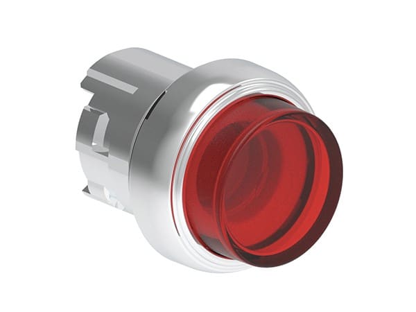 LOVATO ELECTRIC - Bouton poussoir lumineux depassant a accrochage serie Platinum metal Ø22mm rouge