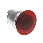 LOVATO ELECTRIC - Bouton "coup de poing" lumineux a impulsion série PLAT. Ø22mm métal Ø40mm. Rouge