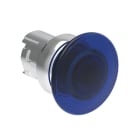 LOVATO ELECTRIC - Bouton "coup de poing" lumineux a impulsion série PLAT. Ø22mm métal Ø60mm. Bleu