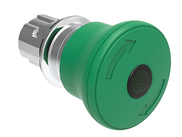 LOVATO ELECTRIC - Bouton "coup de poing" lum. touchetourner deverou.,Ø30mm. xarrêt normal vert