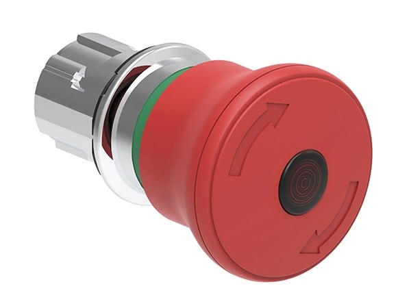 LOVATO ELECTRIC - Bouton "coup de poing" lum Touche tour x deveroui,Ø30mm. xarrêt ISO 13850. Rouge