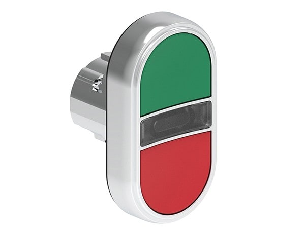 LOVATO ELECTRIC - Bouton poussoir doub. Indic. lum. blanc touch. affleur., vert-rou