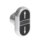LOVATO ELECTRIC - Bouton poussoir double touche indicat lum. blanc affleurant, a IMP noir-noir ?-?